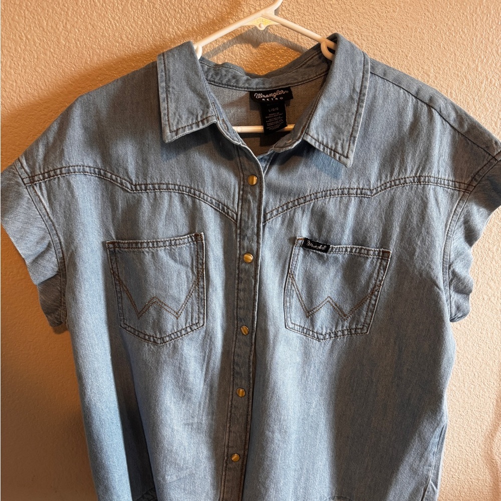 Wrangler Light Blue Denim Shirt